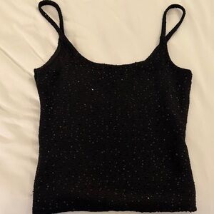 Mango Black Sequin Camisole